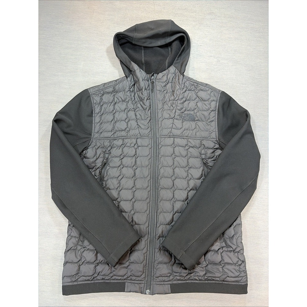 The North Face Thermoball Hoodie Jacket Men's Puffer Large Black Zip Coat